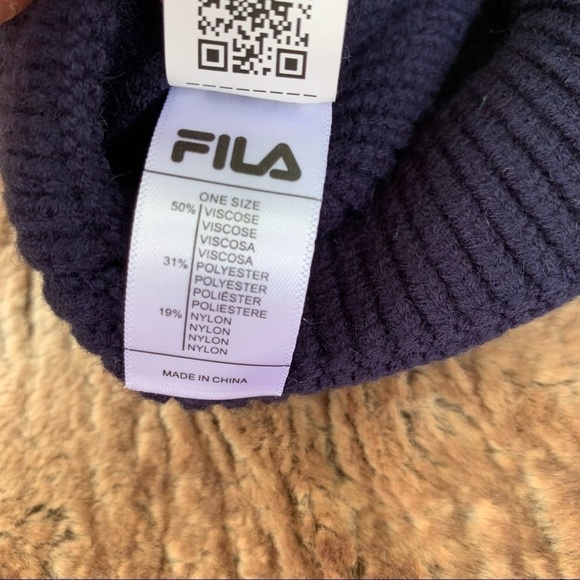 Fila Wide Cuff Shoreman Beanie Navy Blue - Picture 4 of 4